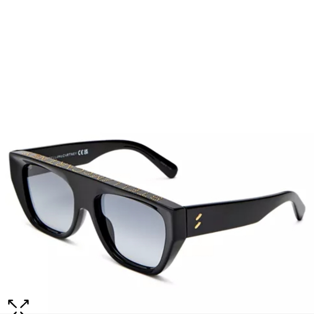 New Stella Mccartney Logo Flattop sunglasses